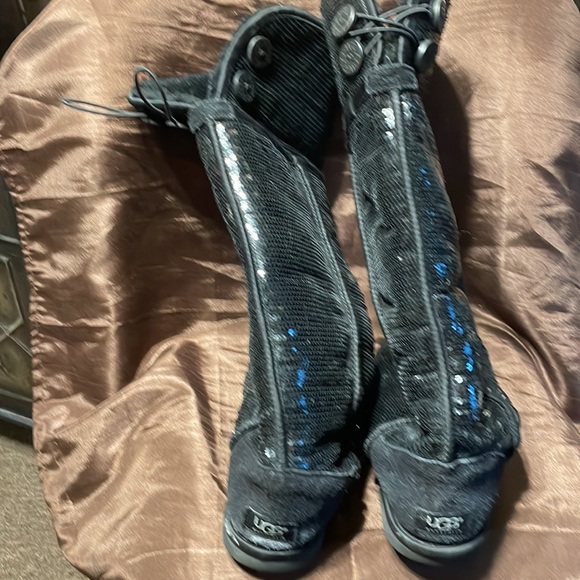 UGG sequin Bailey  boots tall over the Knee - Picture 4 of 7